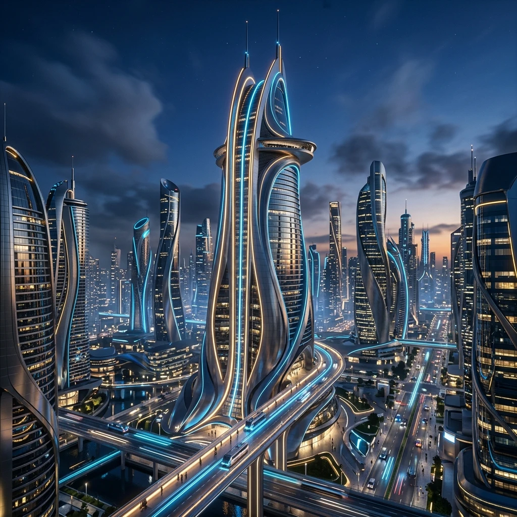 Futuristic 3D Architecture