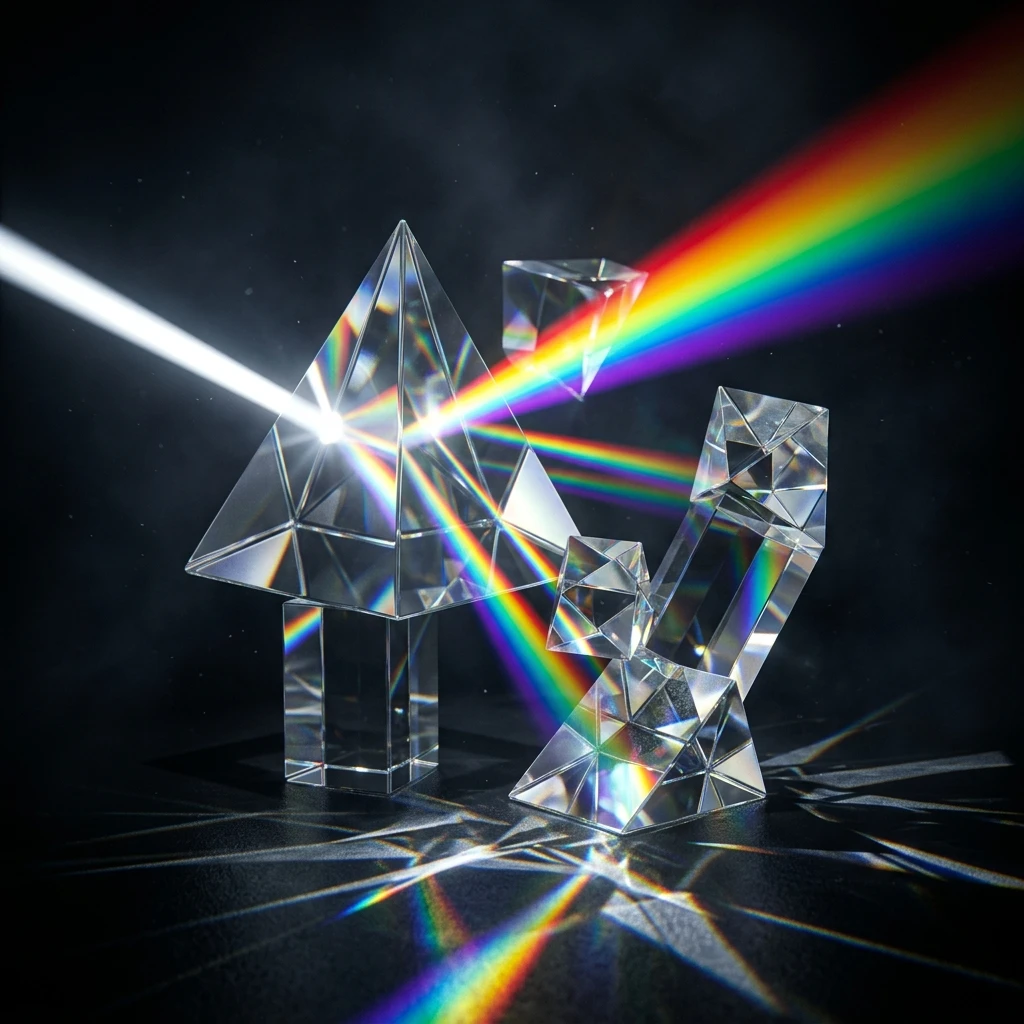 Prismatic Optical Glass Light Prism