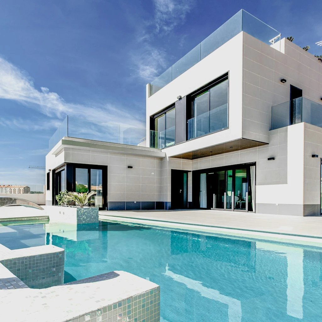 Luxury Modern Villa Exterior at Twilight
