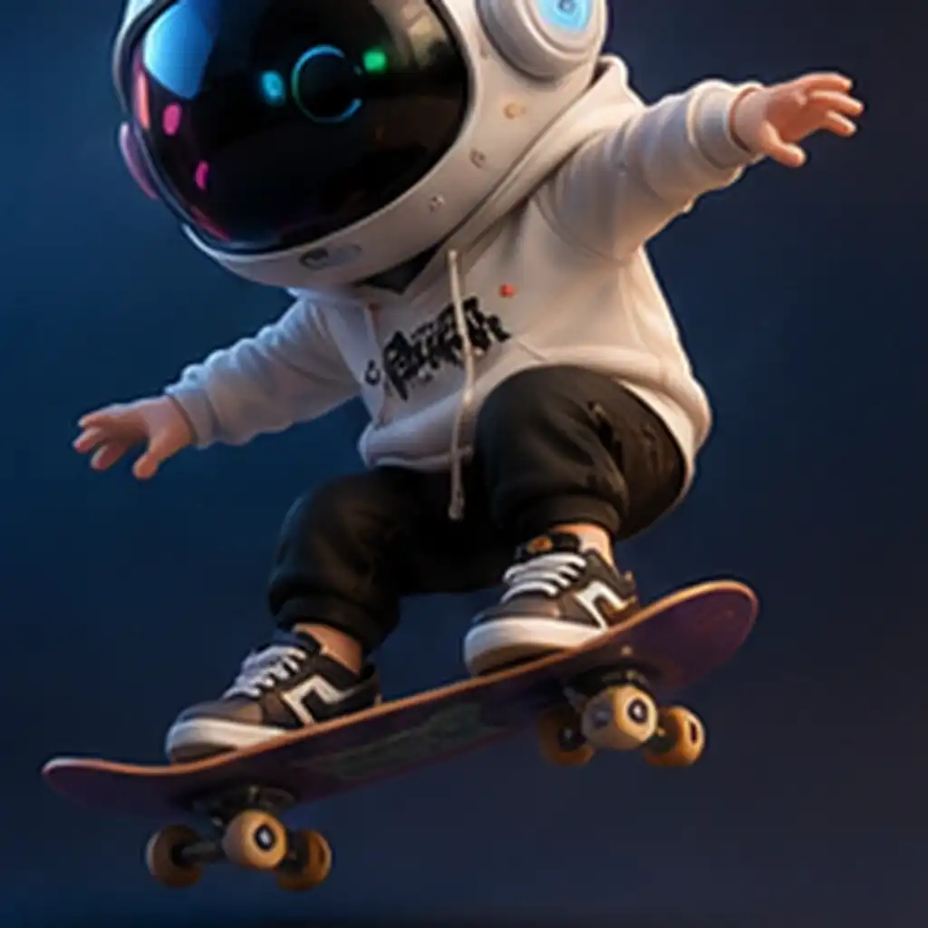 Skateboard Astronaut