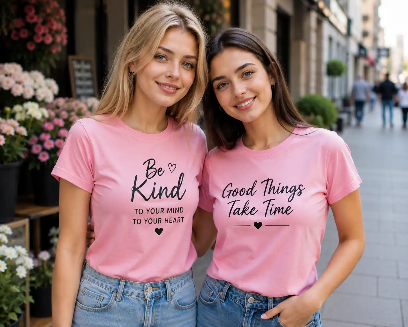 Be Kind & Good Things Pink T-Shirts