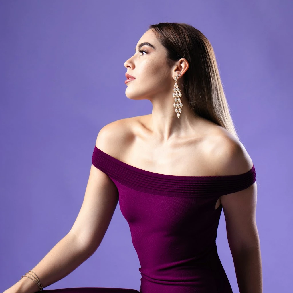 Haute Couture Silk Evening Gown