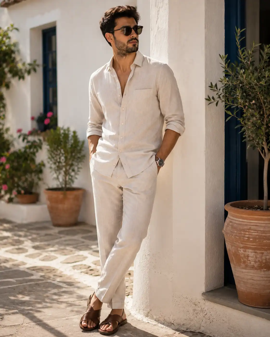 Linen Shirt & Trousers
