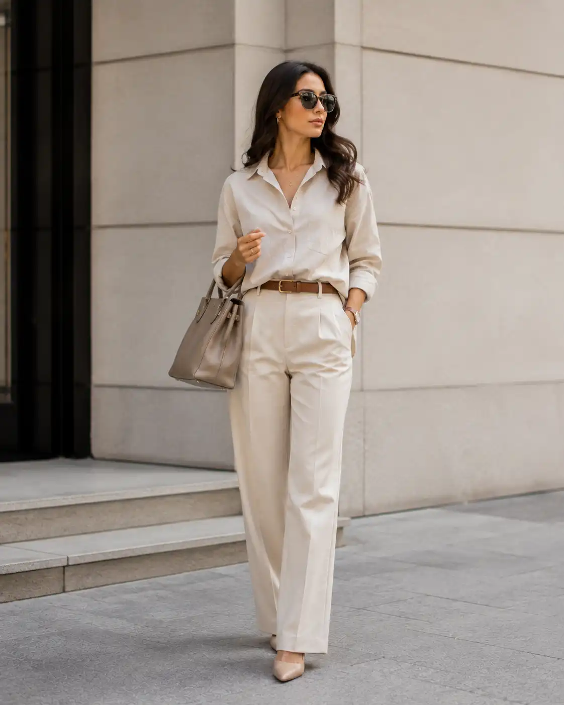 Minimalist Neutral-Tone Outfit