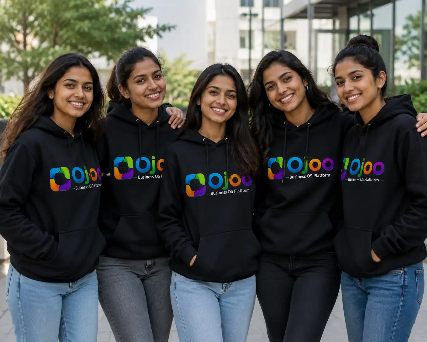 Ojoo Black Hoodie Team – Indian Women