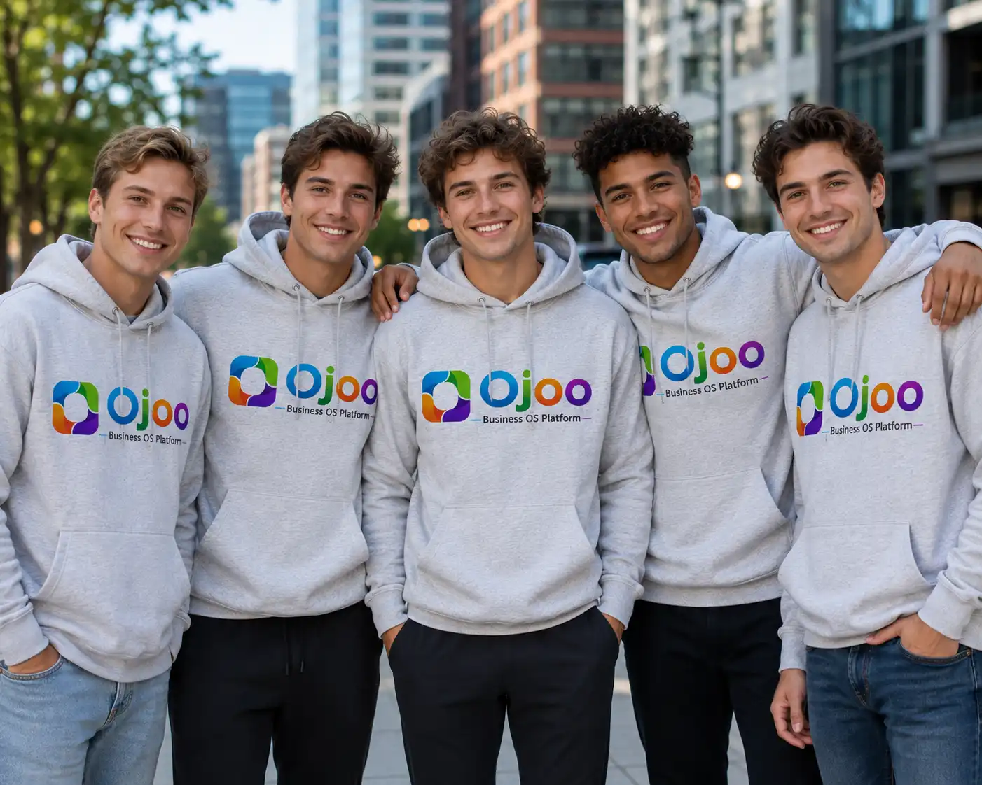 Ojoo Light Gray Hoodie Team
