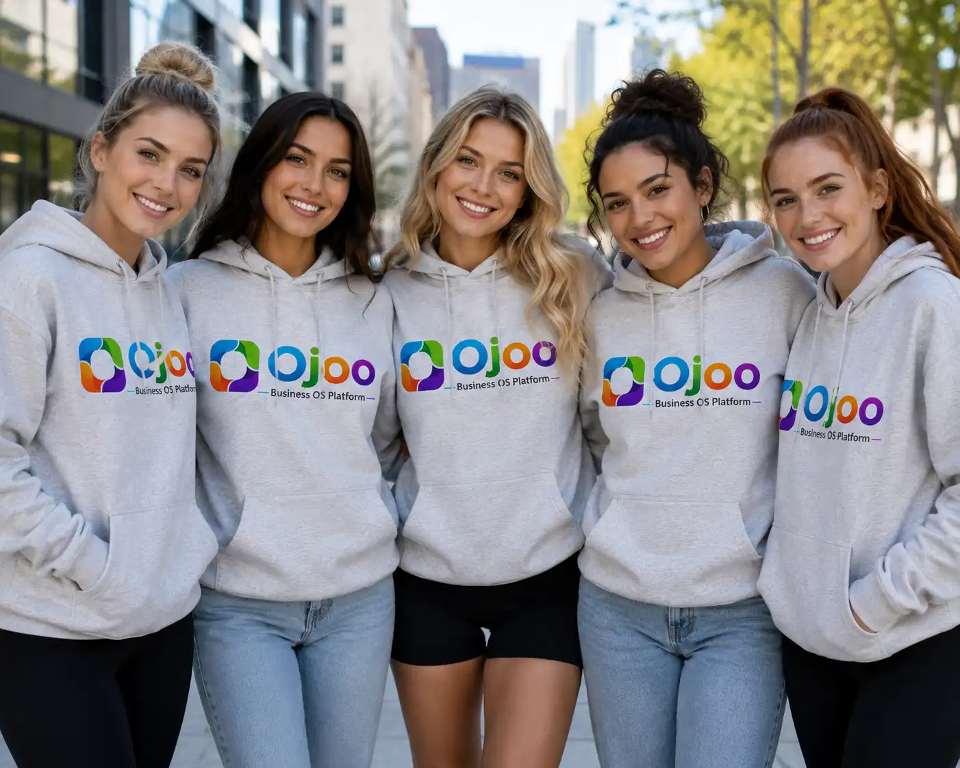 Ojoo Light Gray Hoodie Team