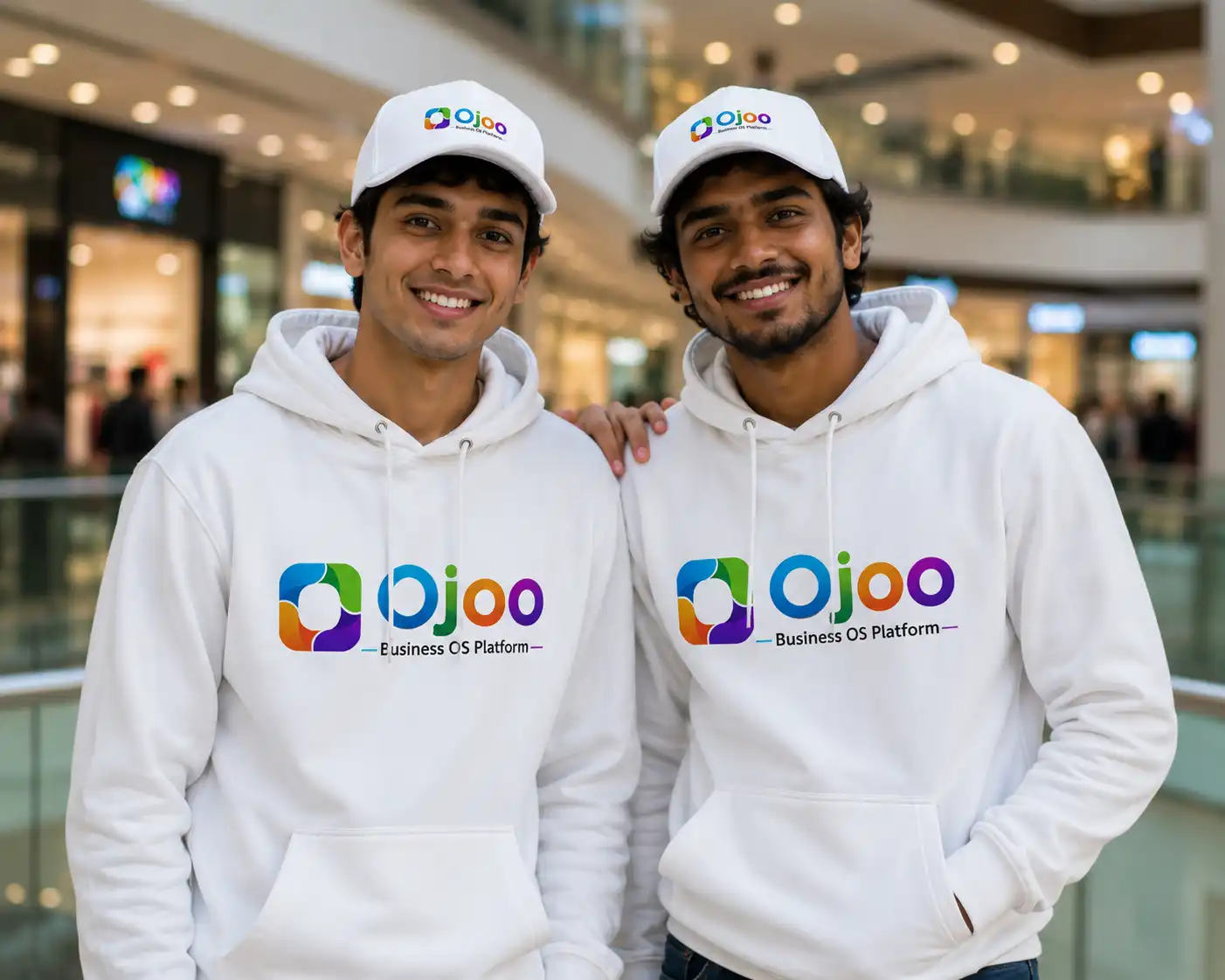 Ojoo White Caps & Hoodies
