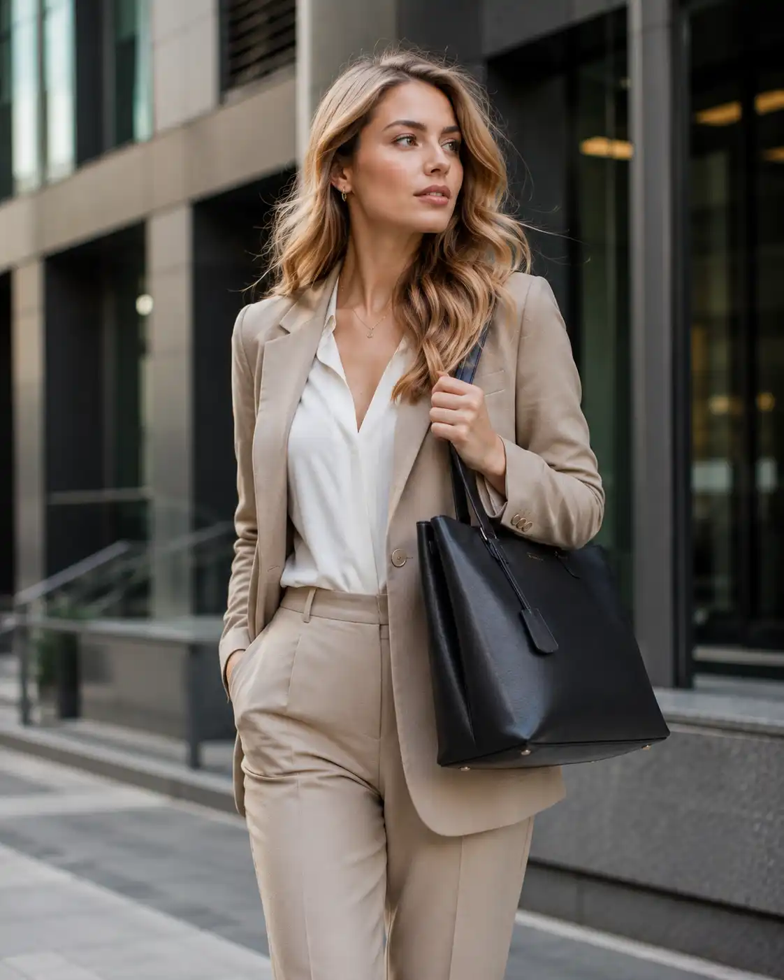 Woman Carrying a Professional Work Bag
