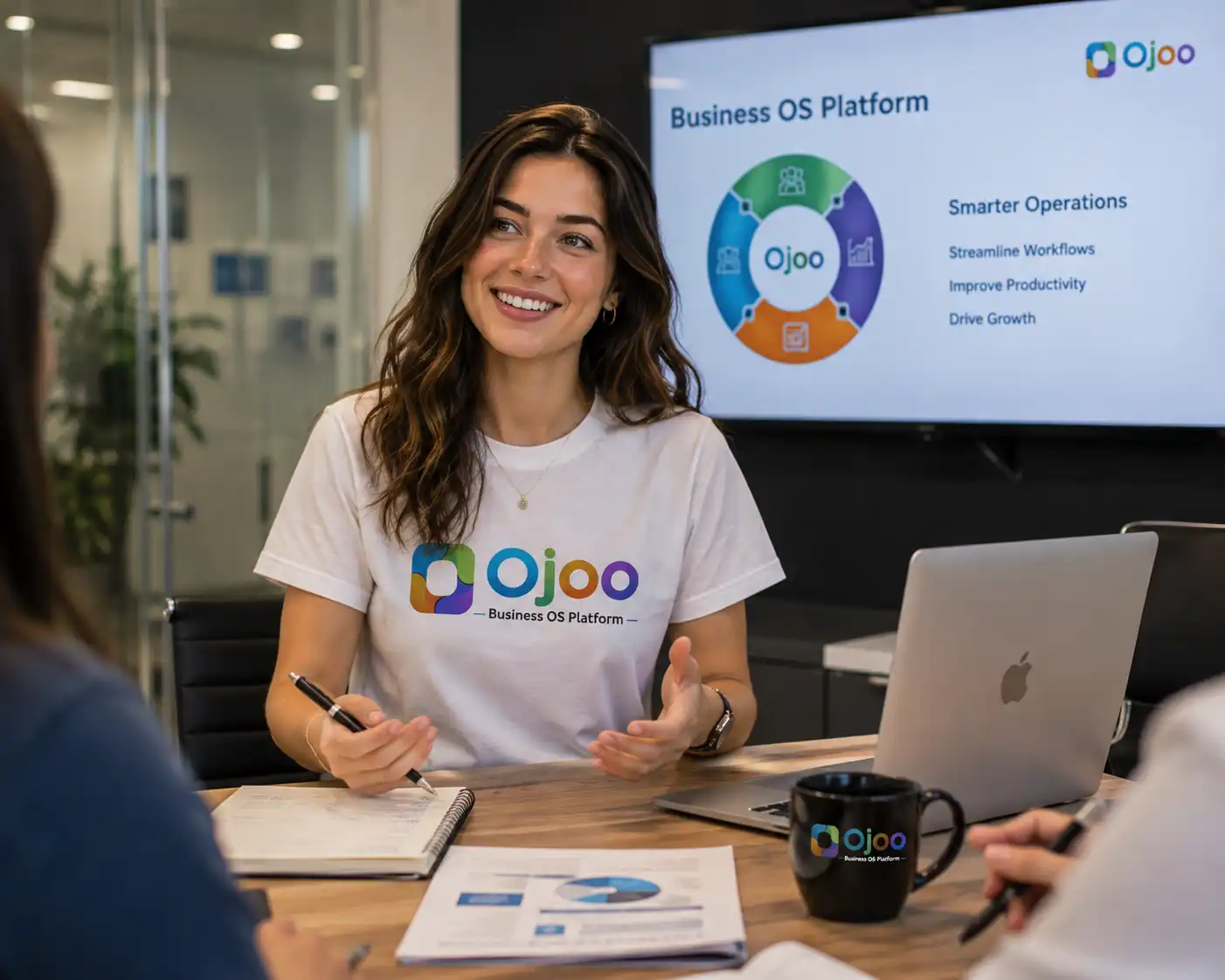 Ojoo T-Shirt in Business Meeting