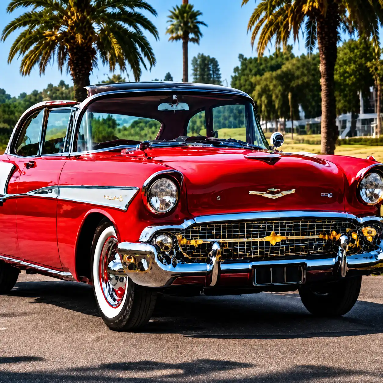 Classic Red Vintage Car