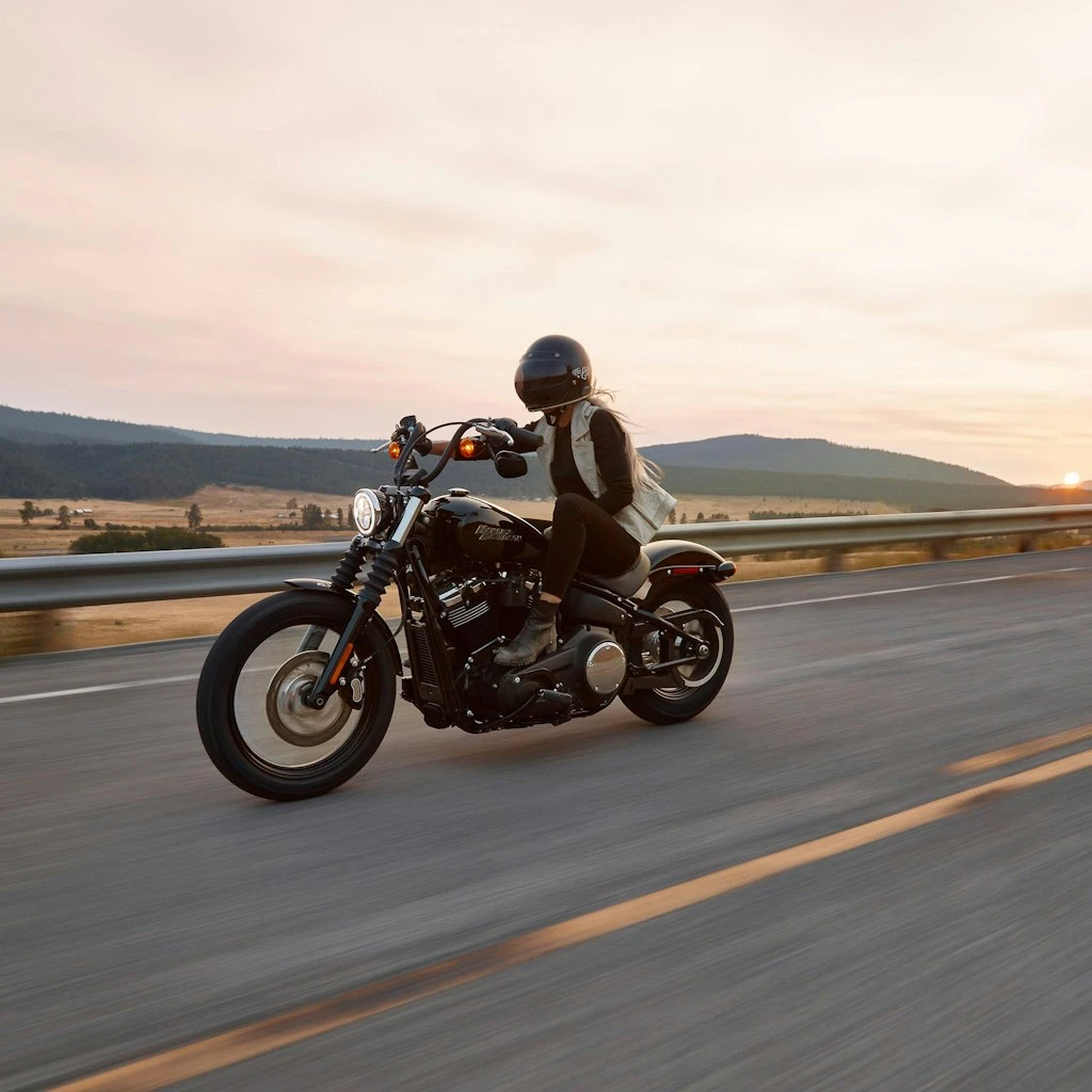 High-Speed Sport Superbike on Highway