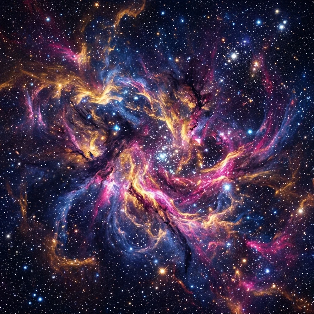 Stellar Nebula & Cosmic Dust Atmosphere