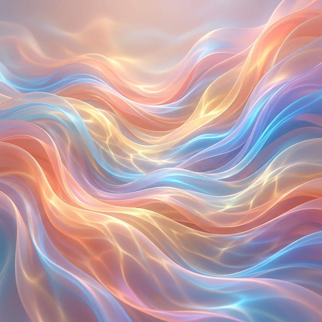 Ethereal Pastel Light Waves & Aura Gradient