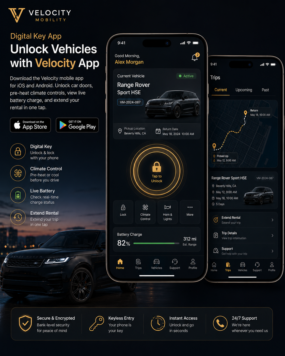 Mobile Booking App Screens