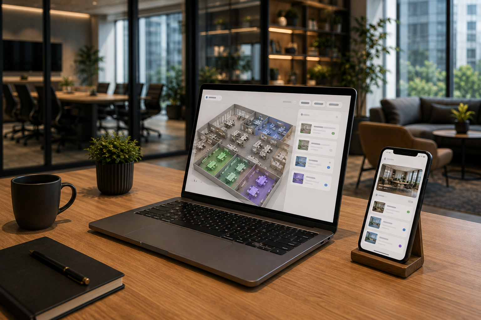 Workspace Booking Dashboard Mockup