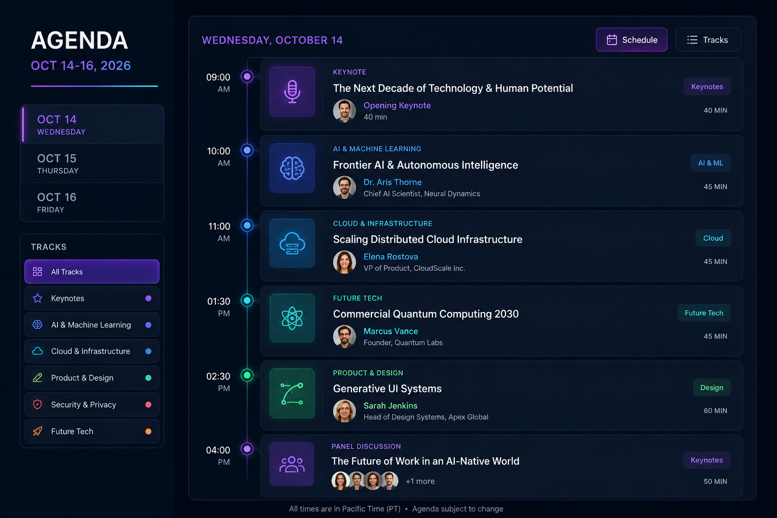 Agenda UI