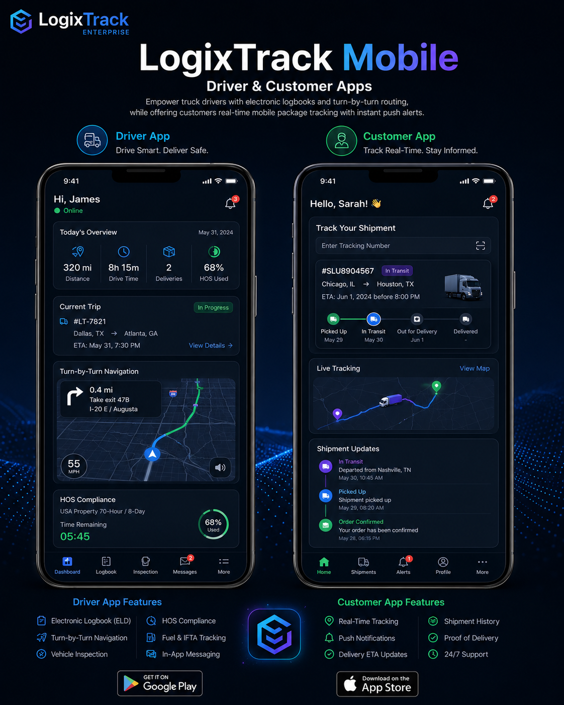 Mobile Tracking App Mockup