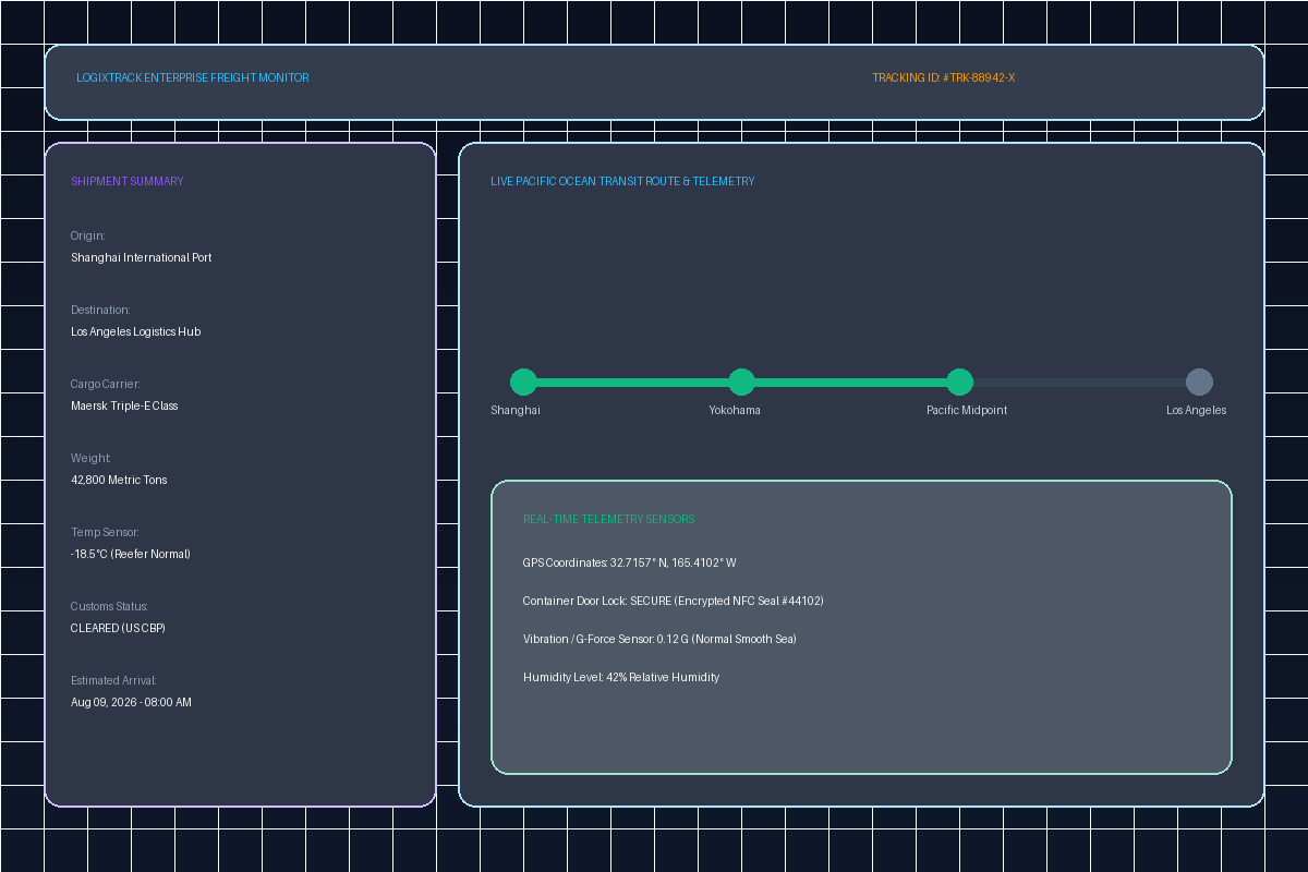 Freight Tracking Dashboard Mockup