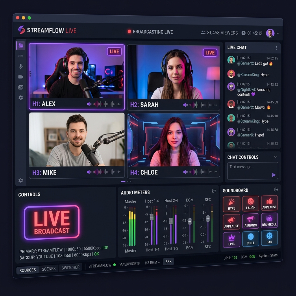 Live Streaming Interface