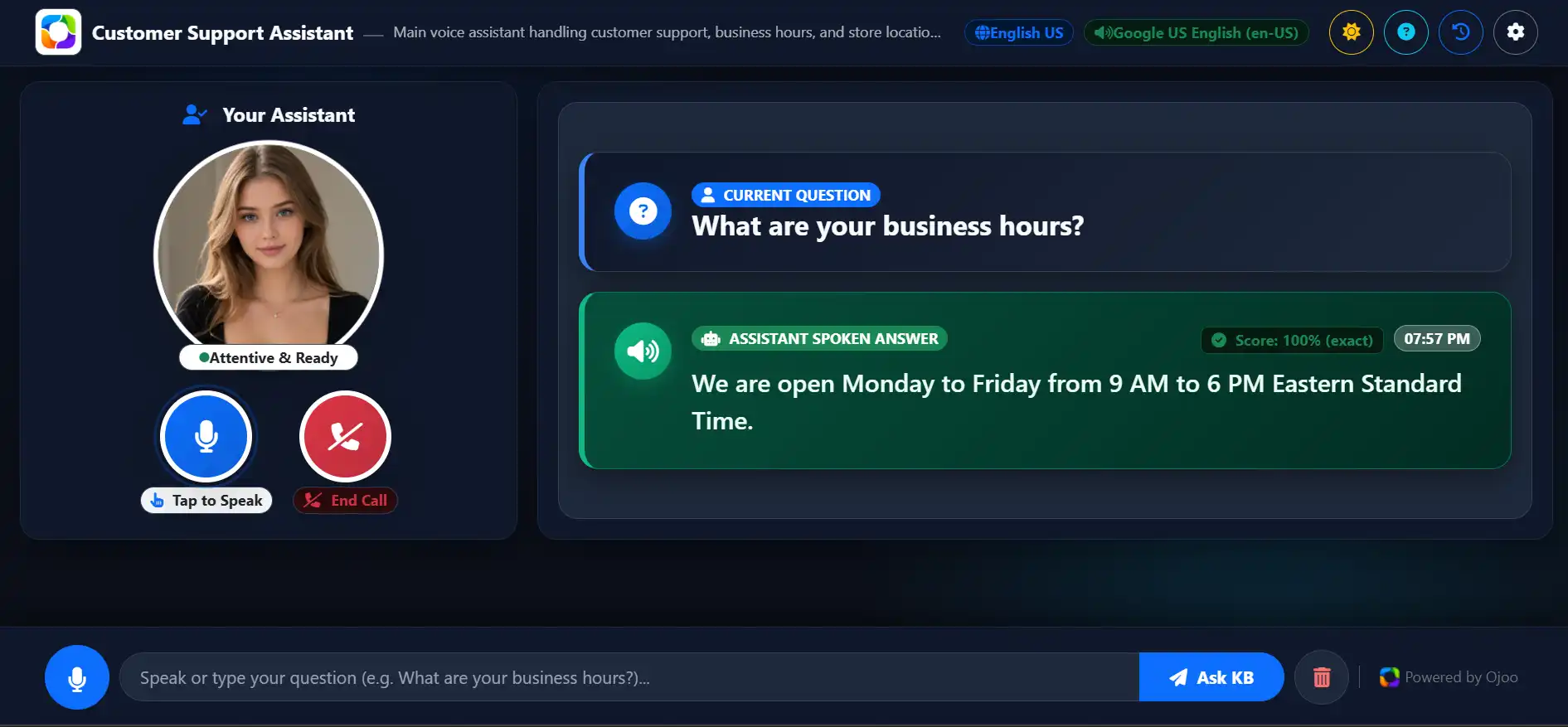 Voice Assistance Interactive Screen